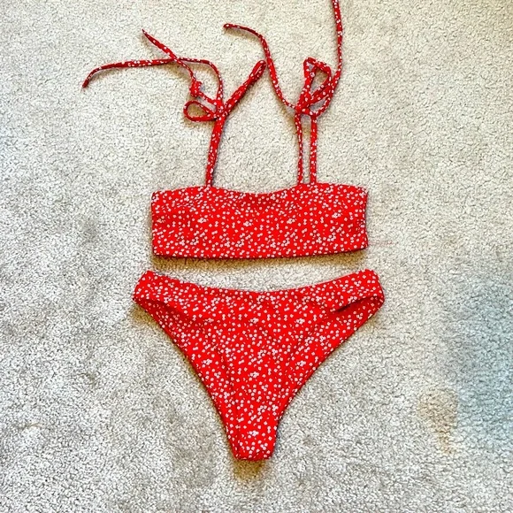 NWOT SHEIN Floral Daisy “Ditsy” Cheeky Bikini Set—SZ. Small - Picture 1 of 7